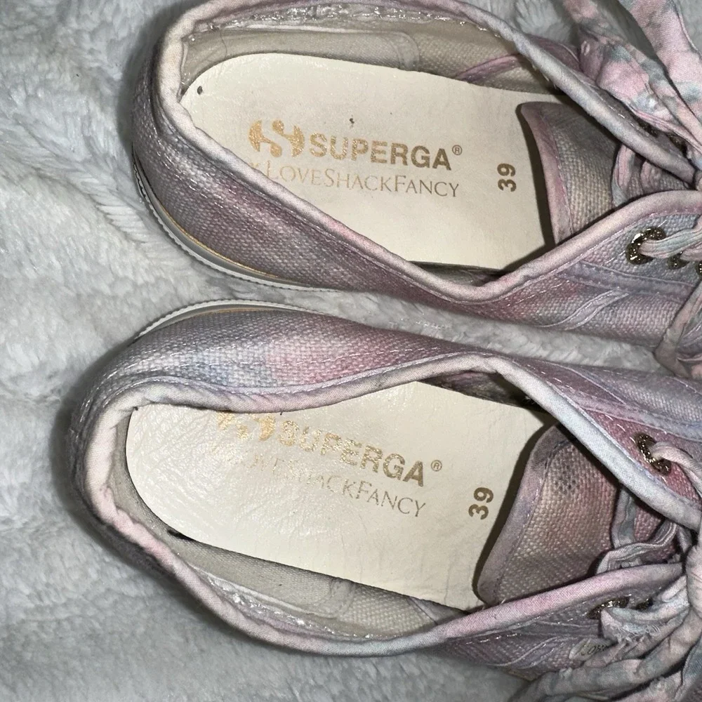 LoveShackFancy x Superga Pink Tie Dye Sneakers Shoe‎ 8/39 Low Top Floral Cottage